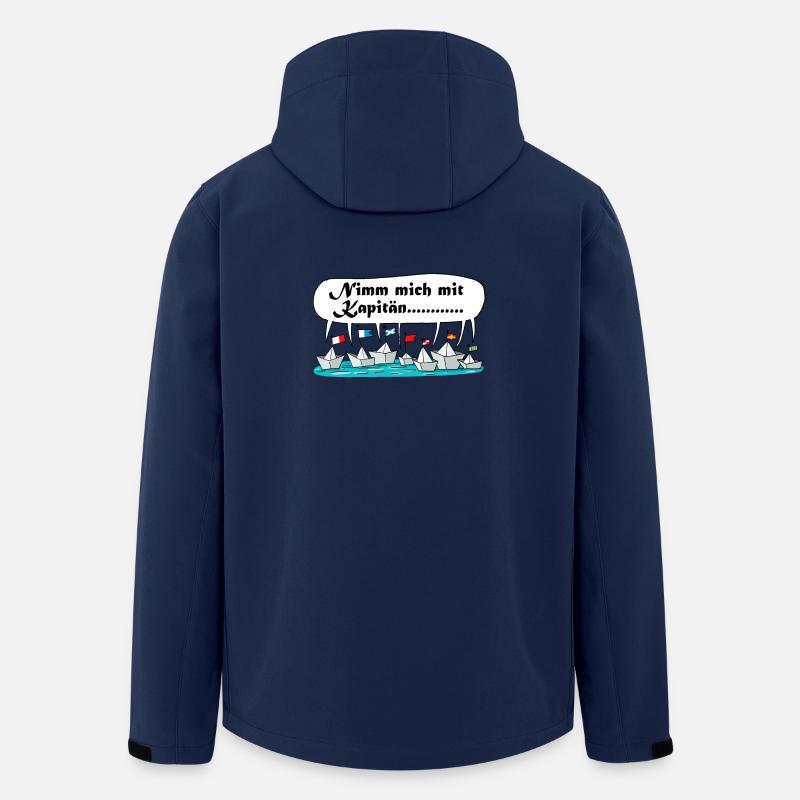 Nimm mich mit Kapitän Flottenwitz - Recycelte Männer Softshell-Jacke von Stanley/Stella - Navy