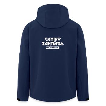 Camino de Santiago Tour | Heavy Metal Style - Recycelte Männer Softshell-Jacke von Stanley/Stella - Navy - Hinten - AI Model Male 185 light (185cm)