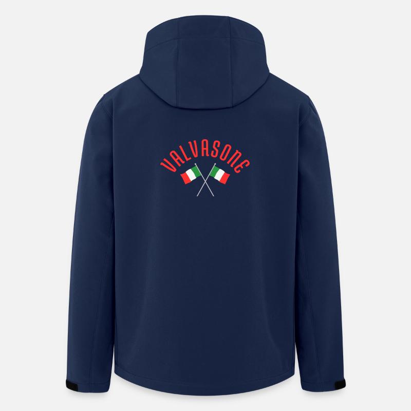 Emblème des drapeaux italiens de Valvasone - Veste softshell homme en polyester recyclé Stanley/Stella - marine
