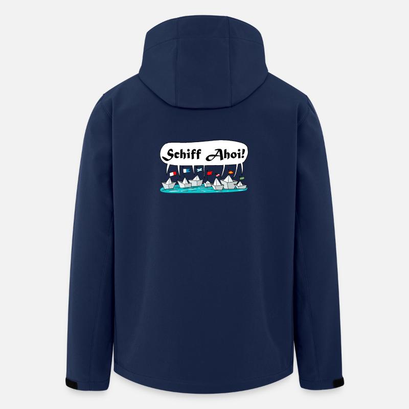 Schiff Ahoi Bootparade - Recycelte Männer Softshell-Jacke von Stanley/Stella - Navy