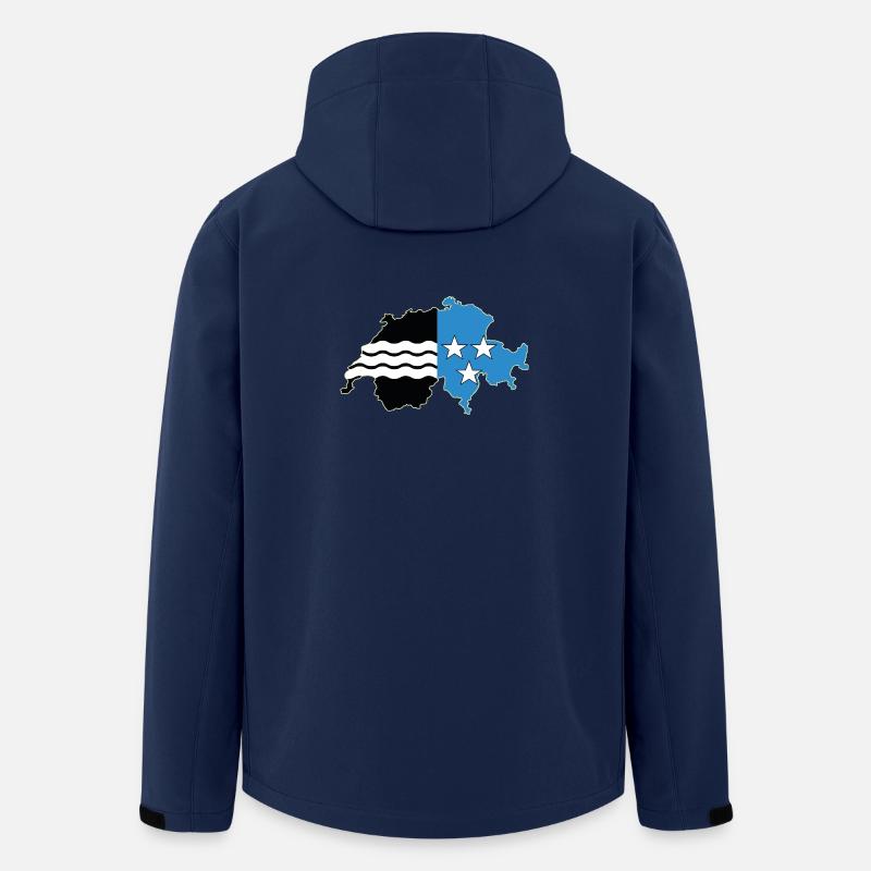 Aargau Schweiz - Recycelte Männer Softshell-Jacke von Stanley/Stella - Navy