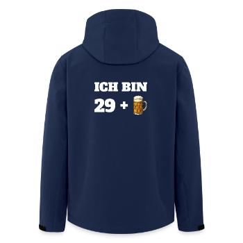 29 + 1 Bier Spruch Männer 30. Geburtstag 30er - Recycelte Männer Softshell-Jacke von Stanley/Stella - Navy - Hinten - AI Model Male 185 light (185cm)