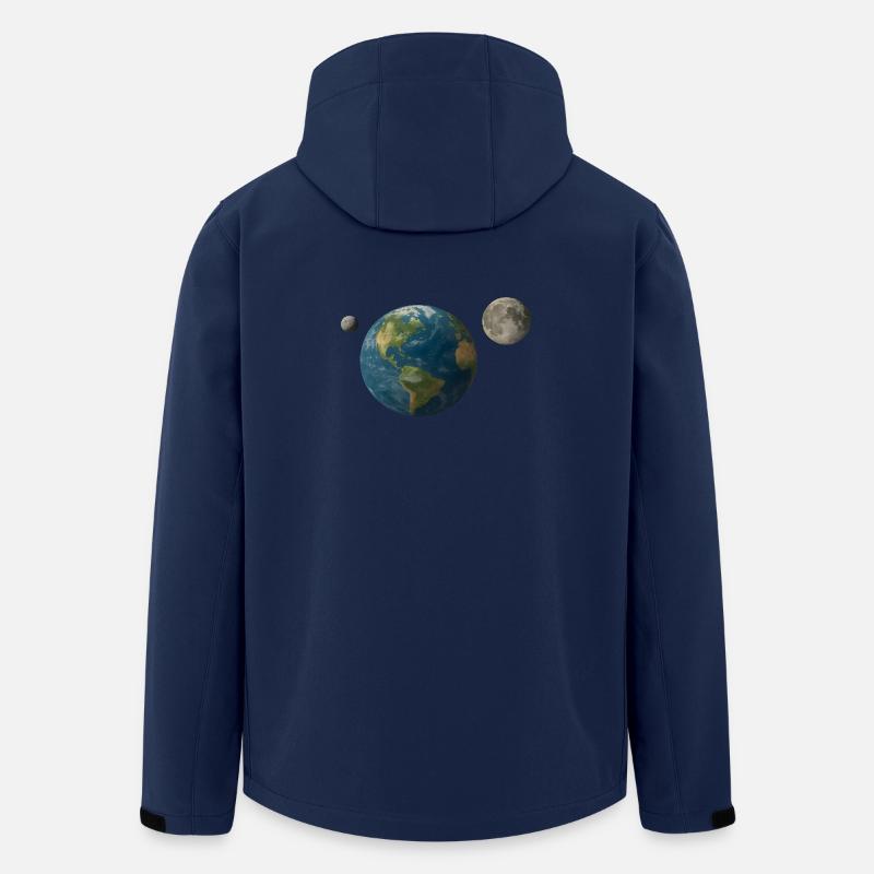 Earth with second moon 2025 PN7 - Men’s Recycled Softshell Jacket by Stanley/Stella - navy