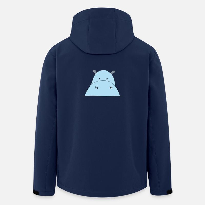 Blauer Hippo Blickfang - Recycelte Männer Softshell-Jacke von Stanley/Stella - Navy