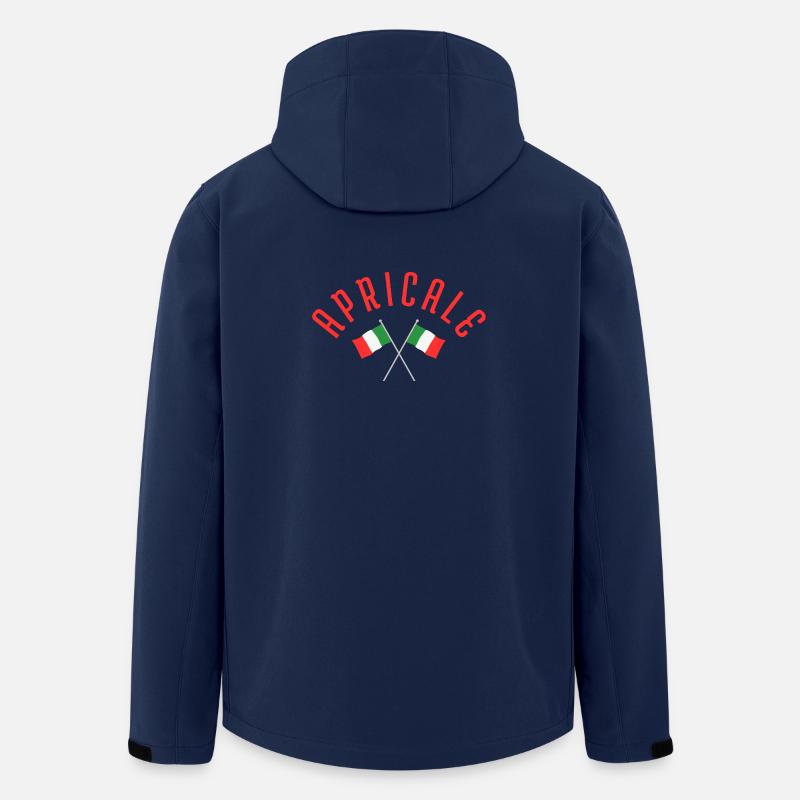 Apricale kreuzte italienische Flaggen - Recycelte Männer Softshell-Jacke von Stanley/Stella - Navy