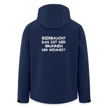 Bierbauch Spruch - Recycelte Männer Softshell-Jacke von Stanley/Stella - Navy - Hinten - AI Model Male 185 light (185cm)