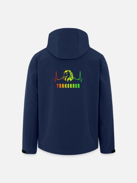 Trakehner Pferde Herzfrequenz Design - Recycelte Männer Softshell-Jacke von Stanley/Stella - Navy