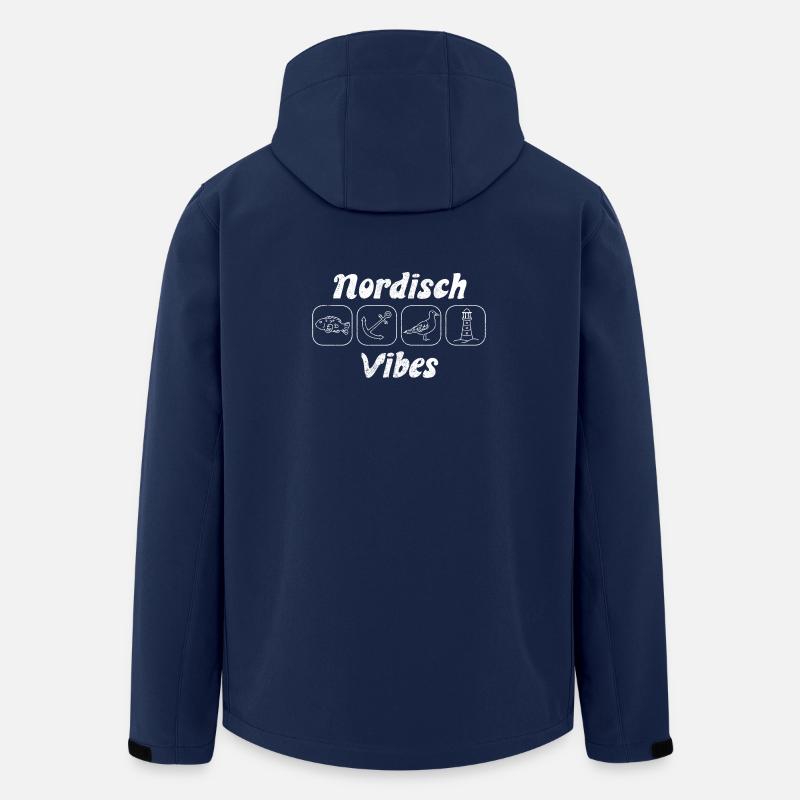 Nordisch Vibes - Nordsee - Ostsee - Recycelte Männer Softshell-Jacke von Stanley/Stella - Navy