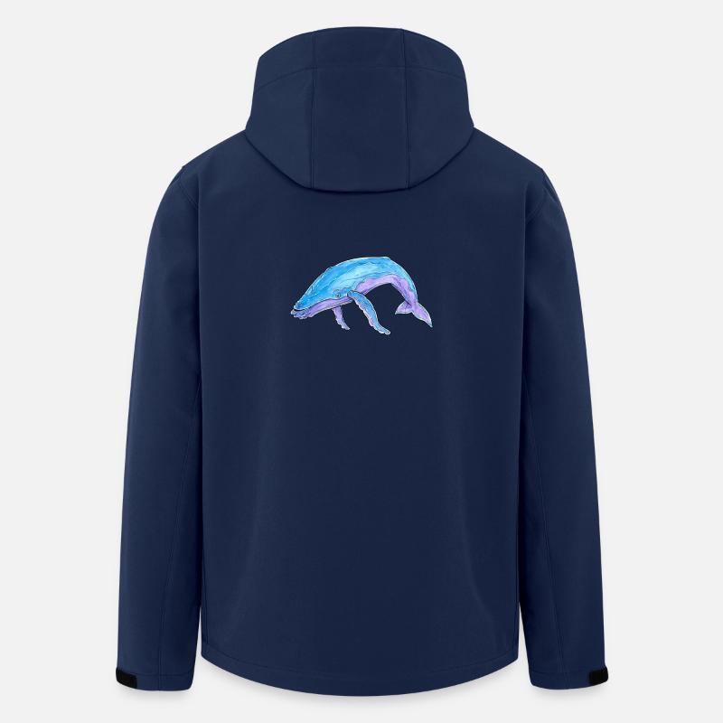 Buckelwal Aquarell - Recycelte Männer Softshell-Jacke von Stanley/Stella - Navy