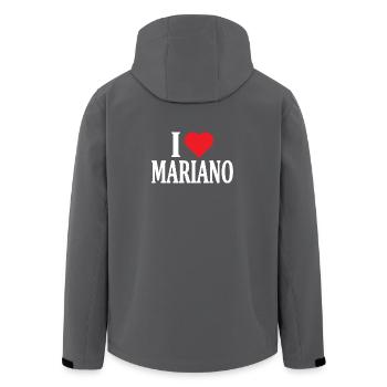 t-shirt J’aime Mariano t-shirt idée cadeau - Veste softshell homme en polyester recyclé Stanley/Stella - charbon - Dos - AI Model Male 185 light (185cm)