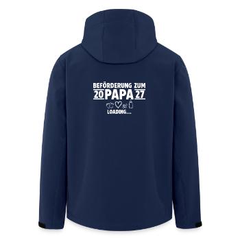 Beförderung zum Papa 2027 loading - Recycelte Männer Softshell-Jacke von Stanley/Stella - Navy - Hinten - AI Model Male 185 light (185cm)