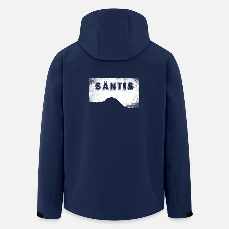 Säntis Umriss | Appenzell | Alpstein - Recycelte Männer Softshell-Jacke von Stanley/Stella - Navy