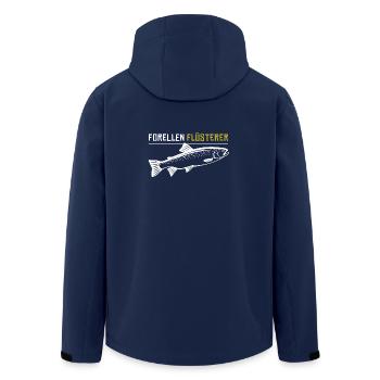 Forellen Flüsterer - Recycelte Männer Softshell-Jacke von Stanley/Stella - Navy - Hinten - AI Model Male 185 light (185cm)