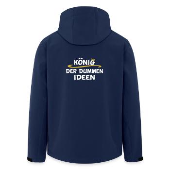 König der dummen Ideen - Recycelte Männer Softshell-Jacke von Stanley/Stella - Navy - Hinten - AI Model Male 185 light (185cm)