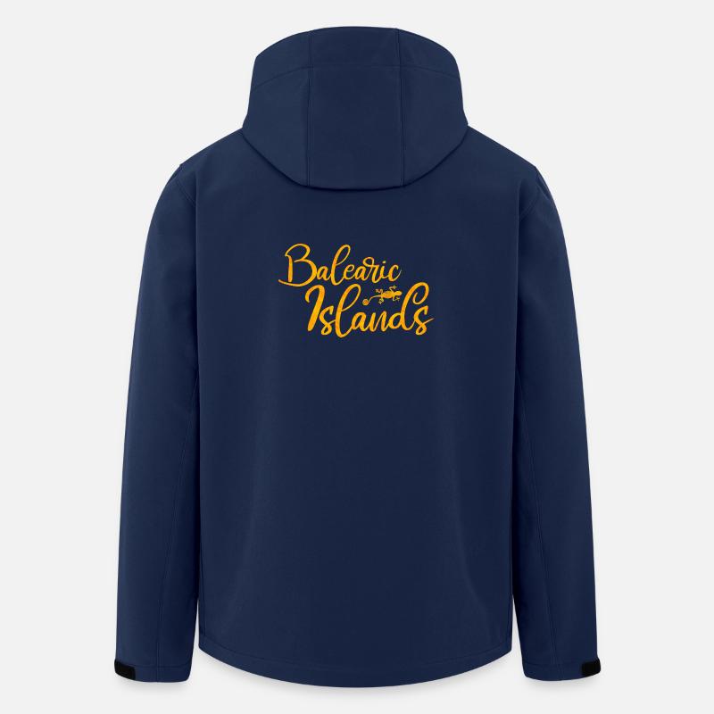 Lettrage des îles Baléares - Veste softshell homme en polyester recyclé Stanley/Stella - marine
