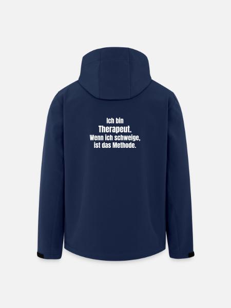 Ich bin Therapeut Schweigen ist Methode - Recycelte Männer Softshell-Jacke von Stanley/Stella - Navy
