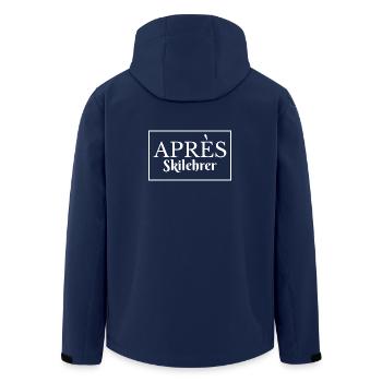 Apres Skilehrer Party Humor - Recycelte Männer Softshell-Jacke von Stanley/Stella - Navy - Hinten - AI Model Male 185 light (185cm)