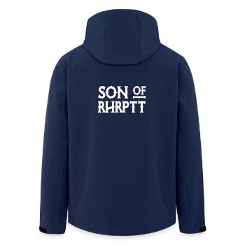Son of Rhrptt - Ruhrpott - Zeche - Zollverein - Recycelte Männer Softshell-Jacke von Stanley/Stella - Navy - Hinten - AI Model Male 185 light (185cm)