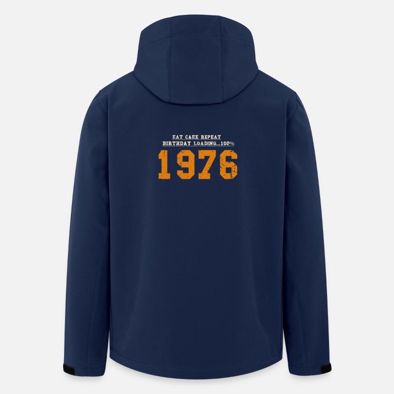 Ursprüngliches 50-Jahres-Jubiläumsgeschenk 1976 - Recycelte Männer Softshell-Jacke von Stanley/Stella - Navy