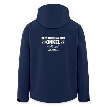 Beförderung zum Onkel 2027 loading - Recycelte Männer Softshell-Jacke von Stanley/Stella - Navy - Hinten - AI Model Male 185 light (185cm)