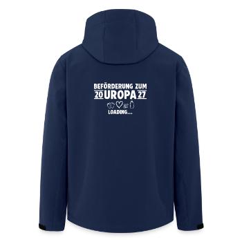 Beförderung zum Uropa 2027 loading - Recycelte Männer Softshell-Jacke von Stanley/Stella - Navy - Hinten - AI Model Male 185 light (185cm)