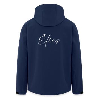 Modernes Elias Namensdesign mit Krone und elegante - Recycelte Männer Softshell-Jacke von Stanley/Stella - Navy - Hinten - AI Model Male 185 light (185cm)