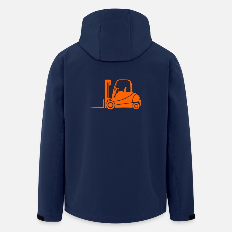 Gabelstapler Silhouette: Transport & Staplerfahrer - Recycelte Männer Softshell-Jacke von Stanley/Stella - Navy