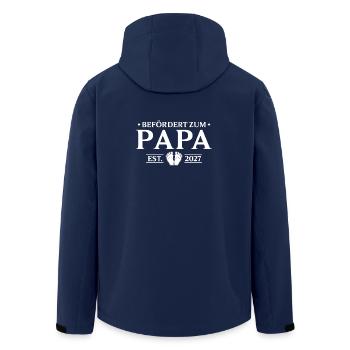 Werdender Papa 2027 Befördert zum Vater - Recycelte Männer Softshell-Jacke von Stanley/Stella - Navy - Hinten - AI Model Male 185 light (185cm)