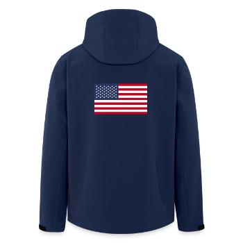 Vereinigte Staaten Flagge - Recycelte Männer Softshell-Jacke von Stanley/Stella - Navy - Hinten - AI Model Male 185 light (185cm)