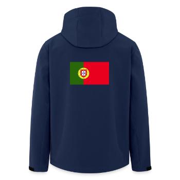 Drapeau national du Portugal - Veste softshell homme en polyester recyclé Stanley/Stella - marine - Dos - AI Model Male 185 light (185cm)