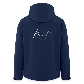 Kurt Name T-Shirt Geschenk Für Männer - Recycelte Männer Softshell-Jacke von Stanley/Stella - Navy - Hinten - AI Model Male 185 light (185cm)
