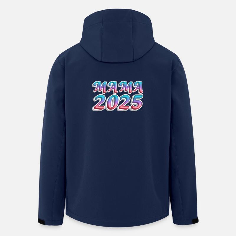 Mama 2025 Farbexplosion - Recycelte Männer Softshell-Jacke von Stanley/Stella - Navy