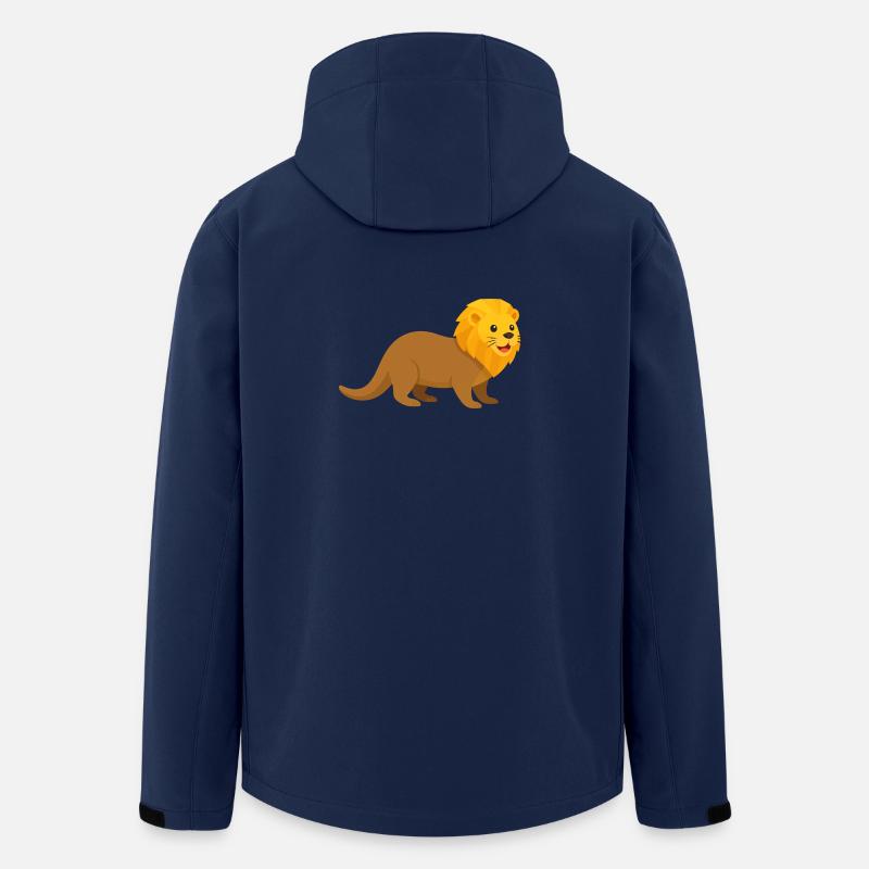 Der niedliche Otter-Löwe - Recycelte Männer Softshell-Jacke von Stanley/Stella - Navy