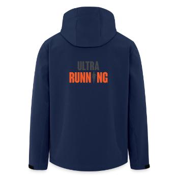 Ultra Running - Men’s Recycled Softshell Jacket by Stanley/Stella - navy - Back - AI Model Male 185 light (185cm)
