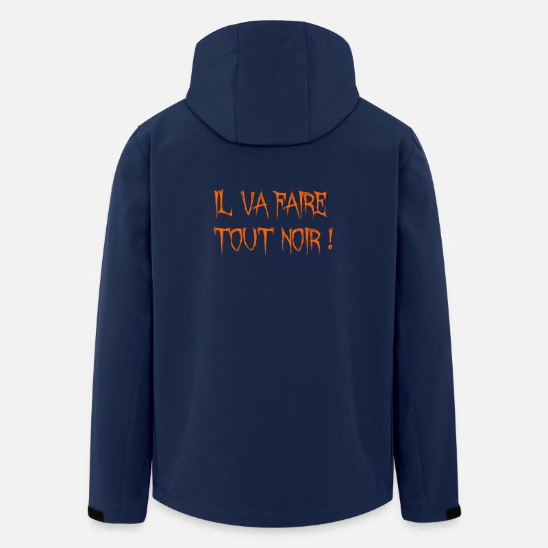 il va faire tout noir ! - Veste softshell homme en polyester recyclé Stanley/Stella - marine