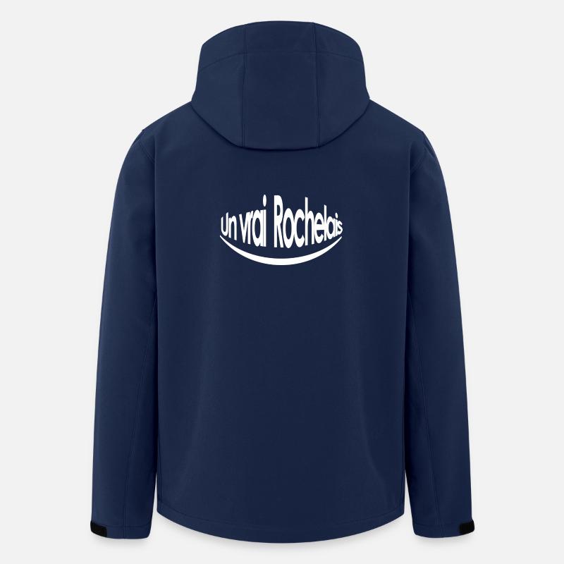 Un vrai rochelais - Veste softshell homme en polyester recyclé Stanley/Stella - marine