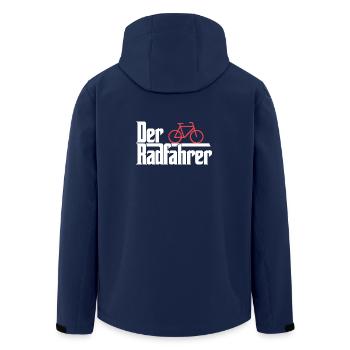 Der Radfahrer - Recycelte Männer Softshell-Jacke von Stanley/Stella - Navy - Hinten - AI Model Male 185 light (185cm)