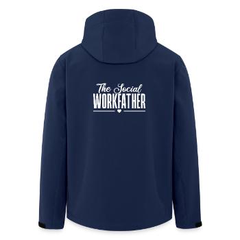 Social Worker Quote Workfather Social Work - Recycelte Männer Softshell-Jacke von Stanley/Stella - Navy - Hinten - AI Model Male 185 light (185cm)