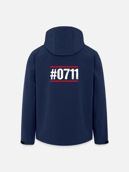 0711 Stuttgarter Vorwahl Schwabenland - Recycelte Männer Softshell-Jacke von Stanley/Stella - Navy