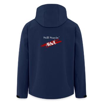 Still Stayin´ - Recycelte Männer Softshell-Jacke von Stanley/Stella - Navy - Hinten - AI Model Male 185 light (185cm)