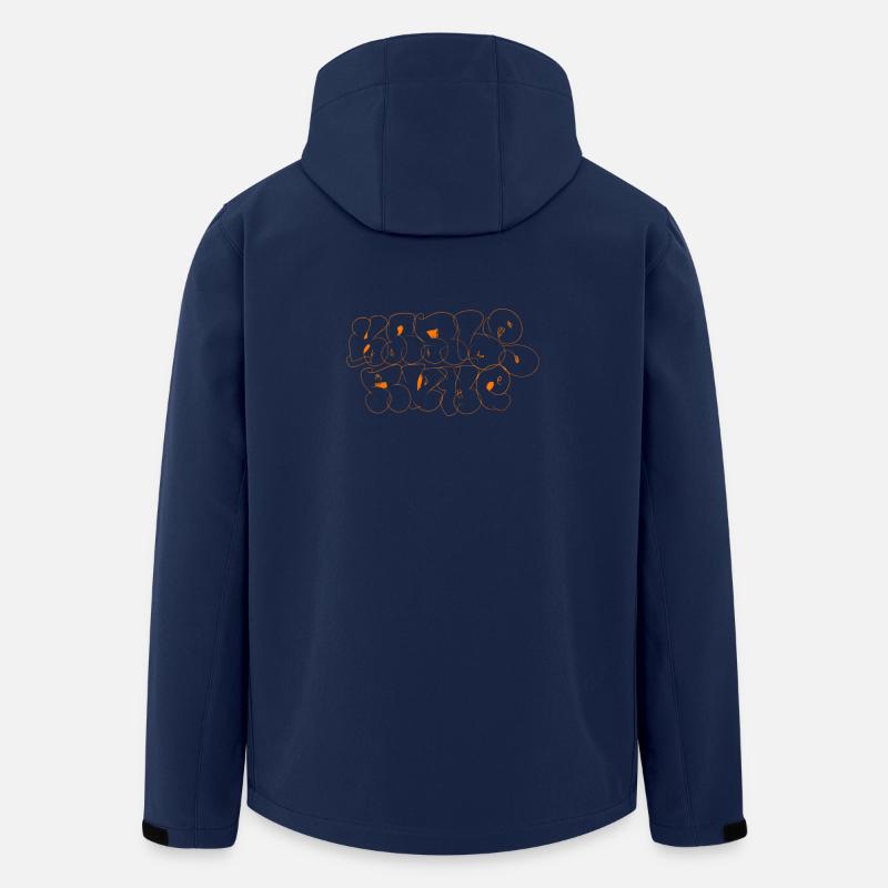 Orangene Graffiti Karlsruhe Souvenir - Recycelte Männer Softshell-Jacke von Stanley/Stella - Navy