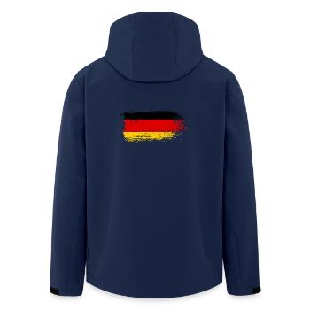 Coup de pinceau Drapeau allemand - Veste softshell homme en polyester recyclé Stanley/Stella - marine - Dos - AI Model Male 185 light (185cm)