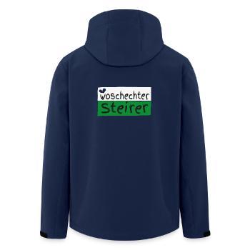 Woschechter Steirer, Steiermark, Mundart, Dialekt - Recycelte Männer Softshell-Jacke von Stanley/Stella - Navy - Hinten - AI Model Male 185 light (185cm)