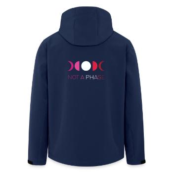 LGBTQ Pride Month - Keine Phase - Lesbisch - Recycelte Männer Softshell-Jacke von Stanley/Stella - Navy - Hinten - AI Model Male 185 light (185cm)