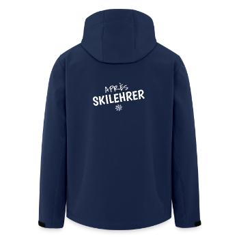 Après-Skilehrer – Witziger Ski Spruch - Recycelte Männer Softshell-Jacke von Stanley/Stella - Navy - Hinten - AI Model Male 185 light (185cm)