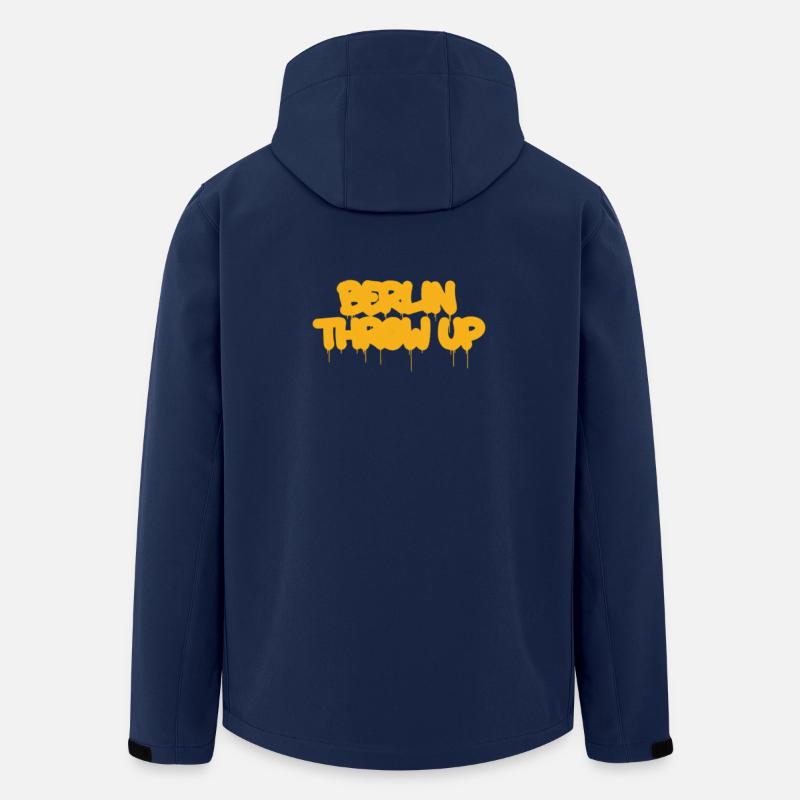 Neon Graffiti Drop Letters Berlin - Men’s Recycled Softshell Jacket by Stanley/Stella - navy