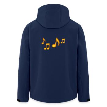 Sunny Notes Illustration - Men’s Recycled Softshell Jacket by Stanley/Stella - navy - Back - AI Model Male 185 light (185cm)