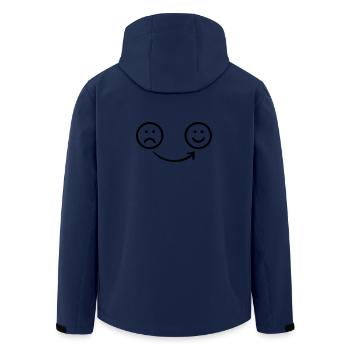 Von trauriger bis fröhlicher Transparenz - Recycelte Männer Softshell-Jacke von Stanley/Stella - Navy - Hinten - AI Model Male 185 light (185cm)
