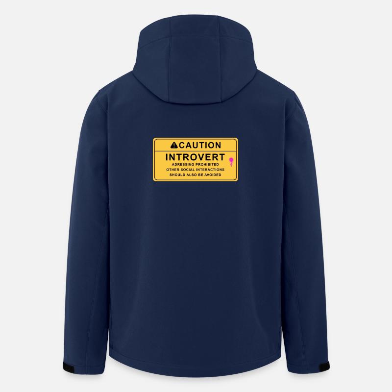Caution Introvert - Recycelte Männer Softshell-Jacke von Stanley/Stella - Navy