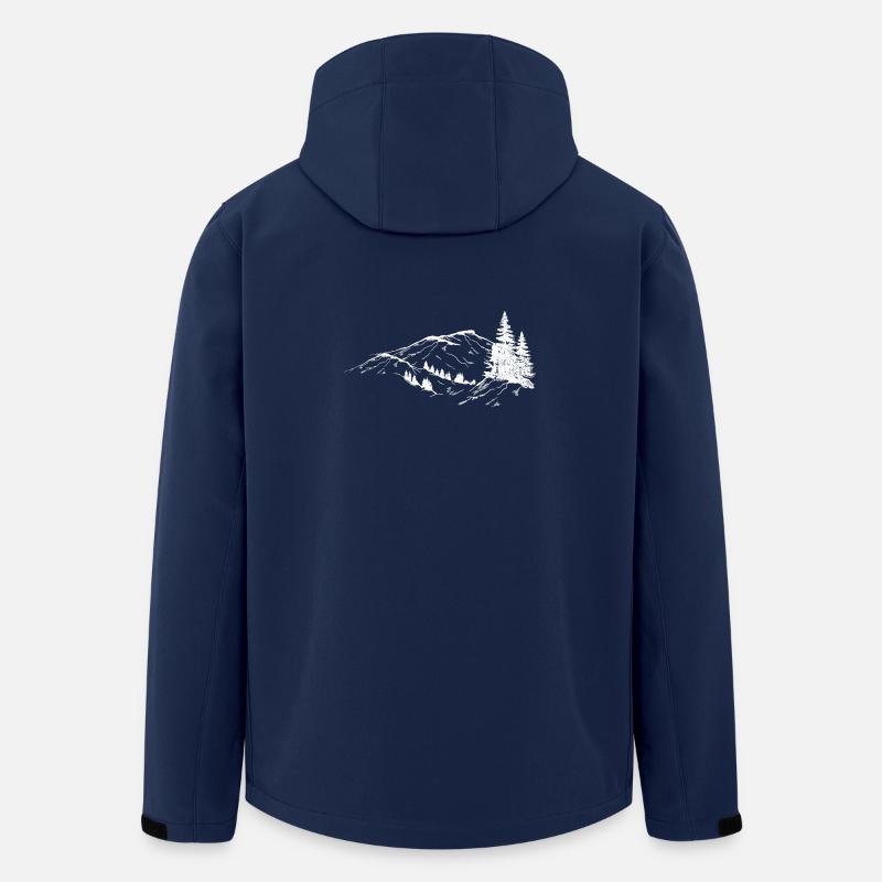Alpine Silhouettenrücke - Recycelte Männer Softshell-Jacke von Stanley/Stella - Navy